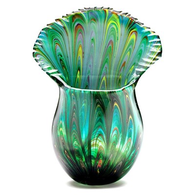 Peacock Tail Vase