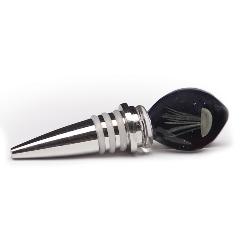 Jellyfish Wine Stopper - White/Black Glow