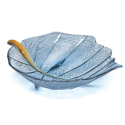 Large Leaf Bowl - Steel Blue