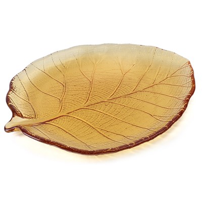 Small Leaf Plate - Amber