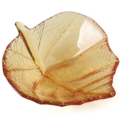 Small Leaf Bowl - Amber