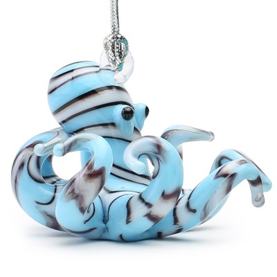 Glassdelights Ornament - Striped Octopus