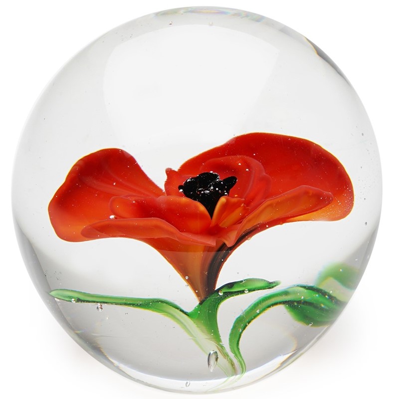 Medium Paperweight - Poppy