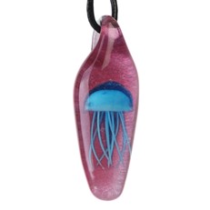 Tall Jellyfish Pendant - Blue/Pink Glow