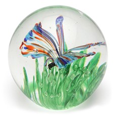 Small Paperweight - Butterfly Rainbow Glow