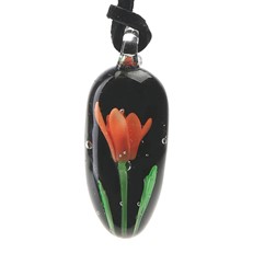 Floral Pendant - Tulip, Orange