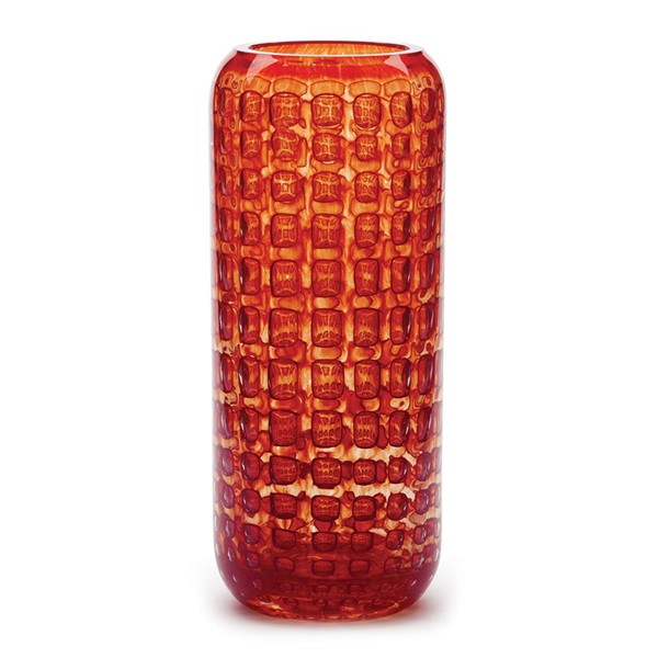 Cubic Tall Vase - Coral