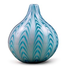 Chevron Teardrop Vase - Largo Teal