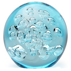 Large Spa Bubbles Paperweight - Aquamarine