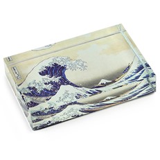 DeskPop Crystal Paperweight - The Great Wave off Kanagawa