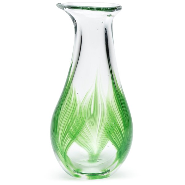 Glass Bud Vase - Palm Leaf