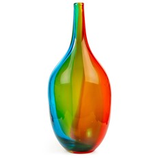 Glass Teardrop Vase - Painterly Rainbow