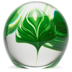 Glass Paperweight - Palm Leaf