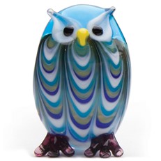 Mini Feathered Owl - Blue