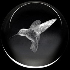Crystal Paperweight - Hummingbird