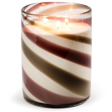 Glisten + Glass Glass 3-Wick Candle, Purple Grey Swirl - Madagascar Vanilla