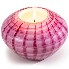 Glisten + Glass Candle - Quilted Pink Bowl - Gardenia Bloom
