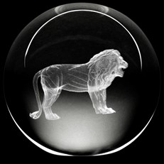 Crystal Paperweight - Lion