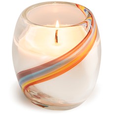 Glisten + Glass Candle - Rainbow Stripe