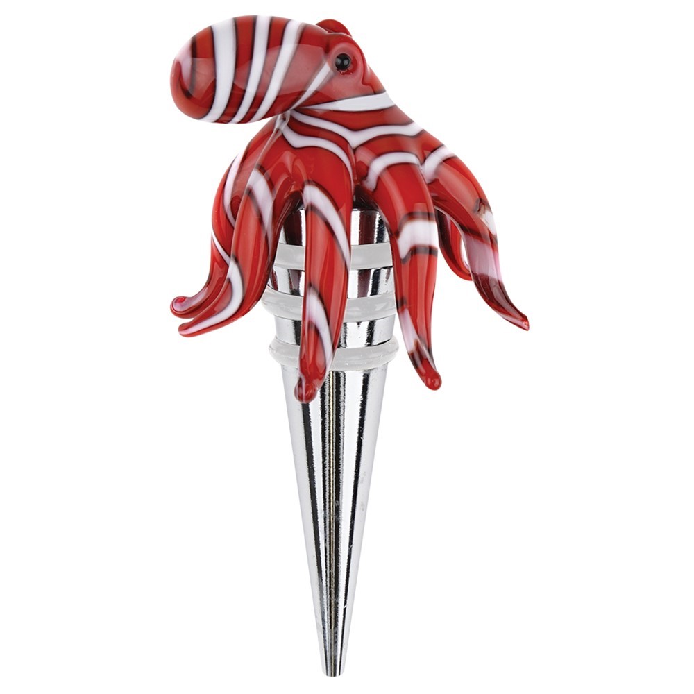 Red Octopus Wine Stopper 83905