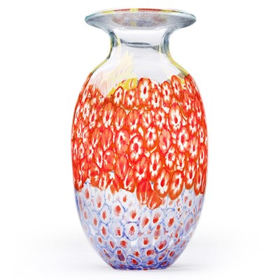 Millefiori Clear Vase