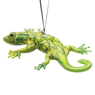 Glassdelights Ornament Gecko - Green