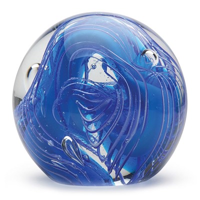 Large Paperweight - Blue Ribbons