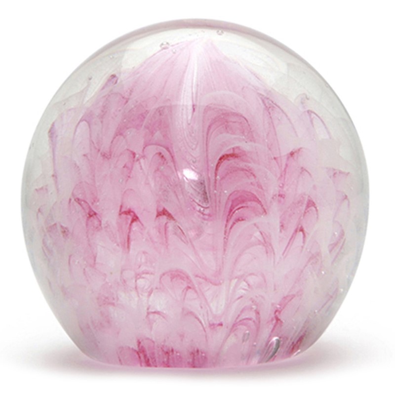 Small Paperweight - Pink Feather Glow 95284