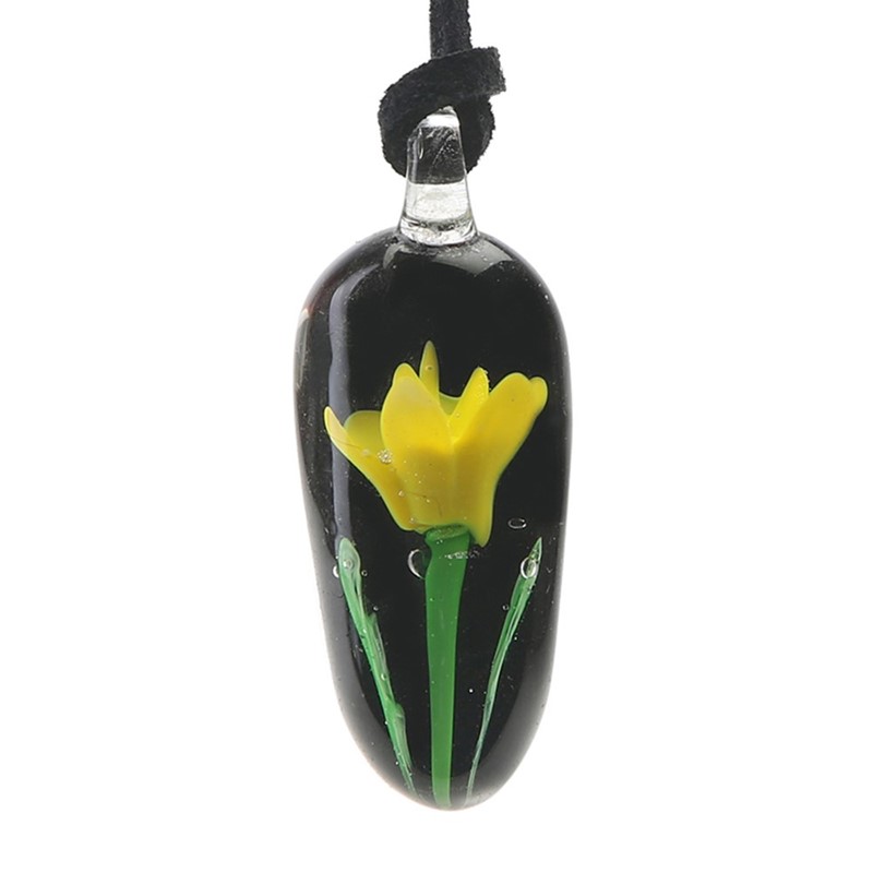 Floral Pendant - Tulip, Yellow