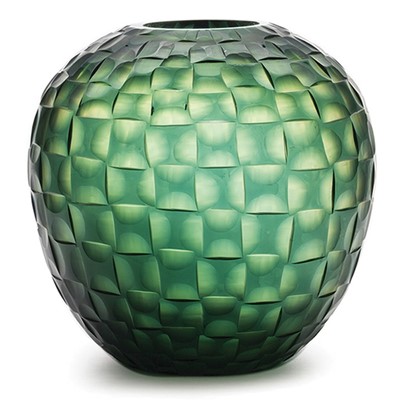 Woven Facets Vase - Green