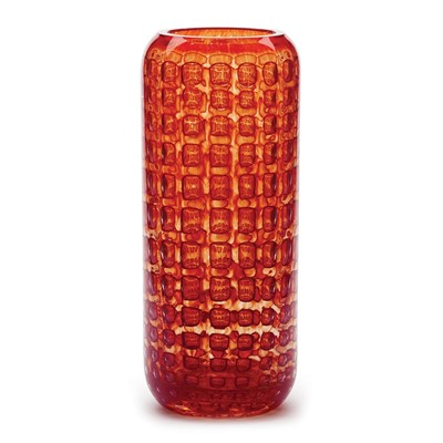 Cubic Tall Vase - Coral