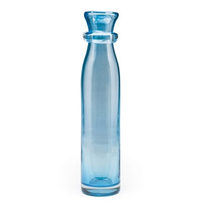 Bottle Rim Vase - Aqua 16in