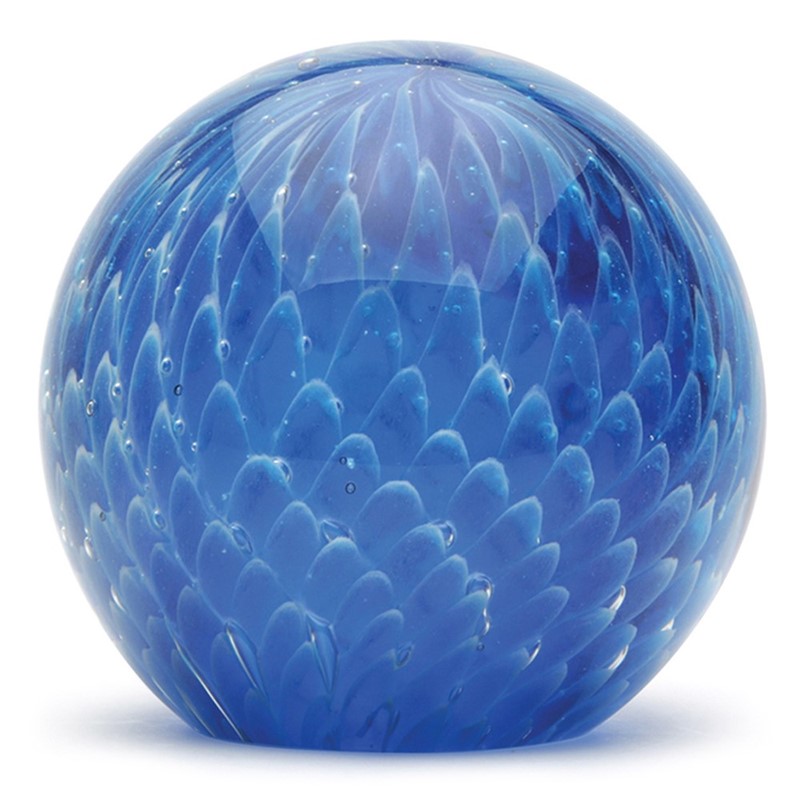 Large Paperweight - Blue Web Glow 91173