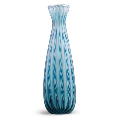 Chevron Bottle Vase - Largo Teal