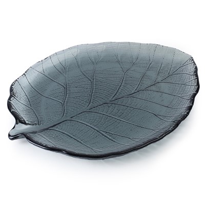 Small Leaf Plate - Smoky Grey