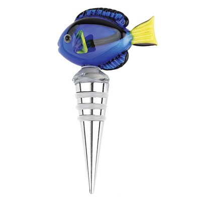 Blue Tang Fish Wine Stopper