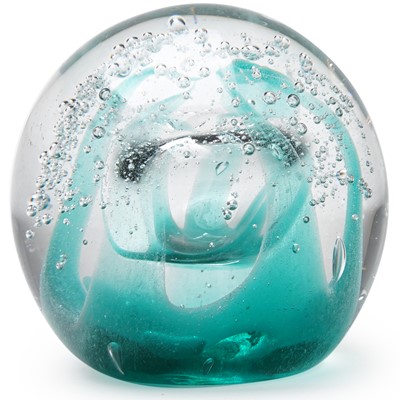 Small Paperweight - Ice Cave Teal Glow