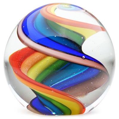 Large Paperweight - Marble Rainbow
