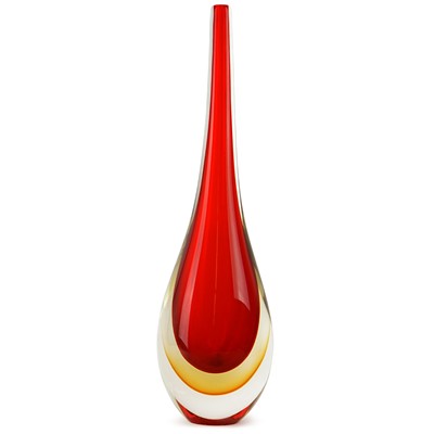 Halo Skinny Vase - Red/Amber