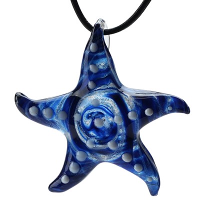 Starfish Pendant - Blue Glow