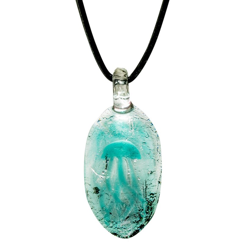Jellyfish Pendant - Turquoise Silver Glow 83103TQ