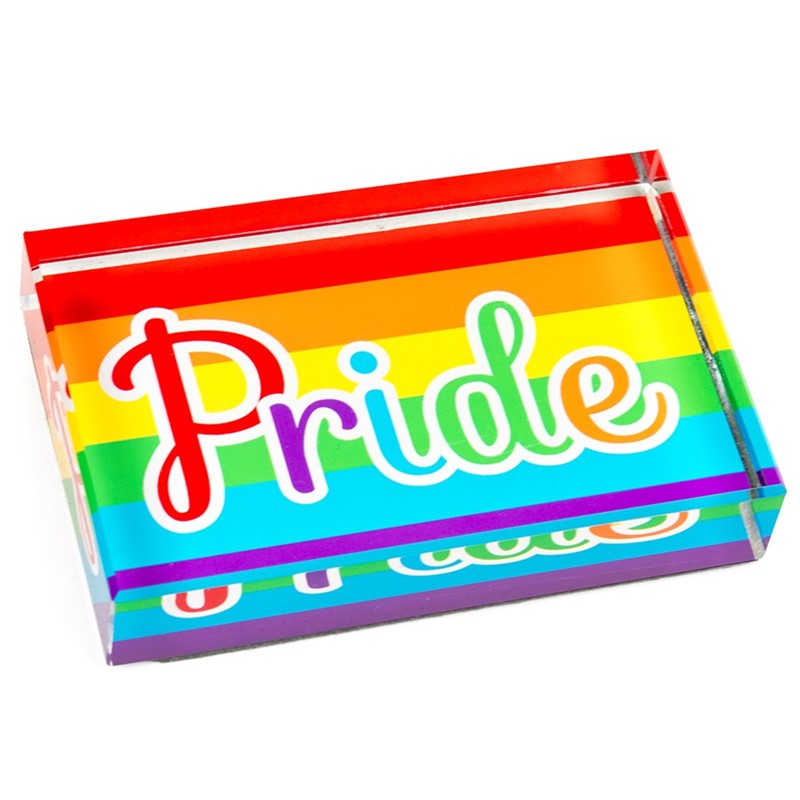 DeskPop Crystal Paperweight - Pride