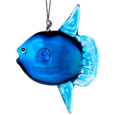 Glassdelights Ornament - Mola Mola, Blue
