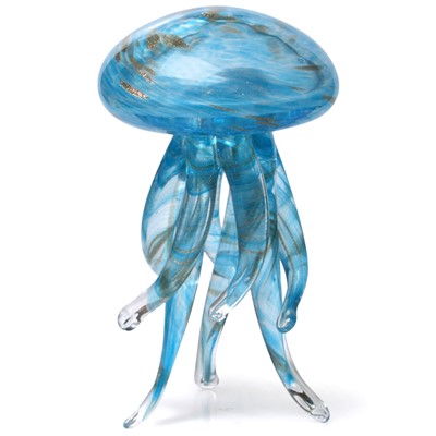 Standing Jellyfish - Blue Gold Glow