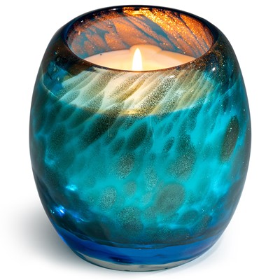Glisten + Glass Candle Abalone Blue Shimmer