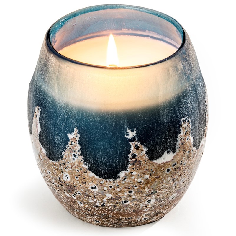 Glisten + Glass Candle Blue Sandstone