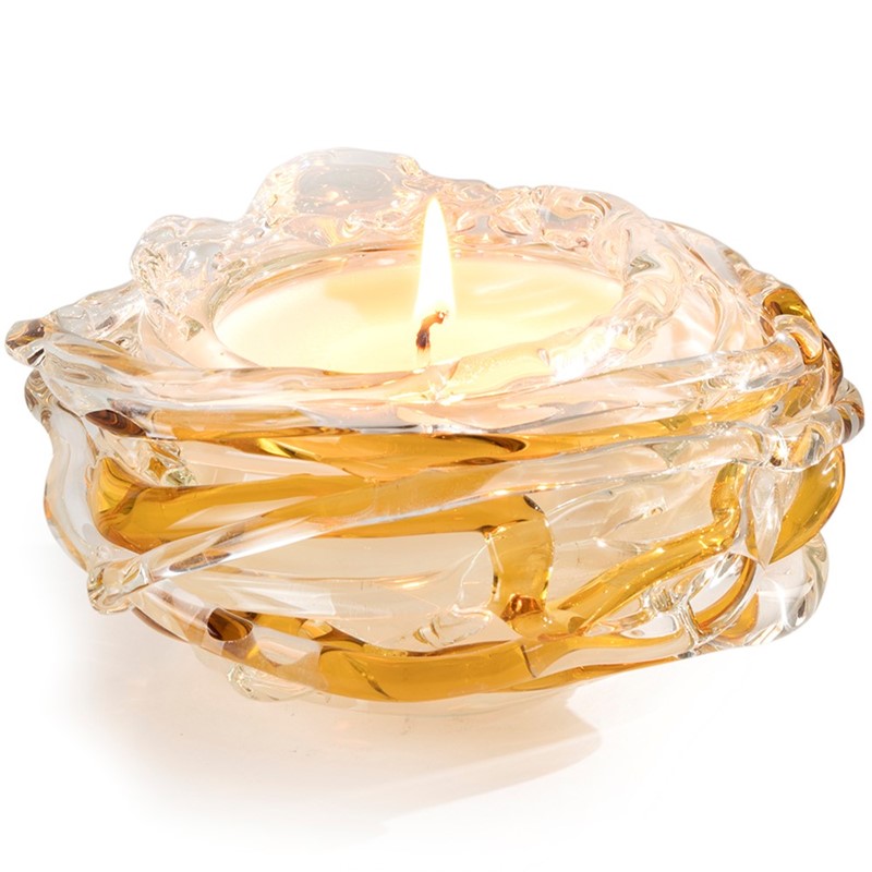 Glisten + Glass Candle - Bird's Nest - White Tea + Ginger