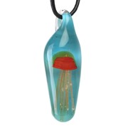 Tall Jellyfish Pendant - Orange/Blue Glow 83101OR View 2
