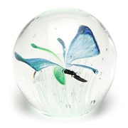 Small Paperweight - Butterfly Blue Glow 95279 View 2