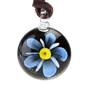 Glass Pendant - Forget-Me-Not 83302BLK View 2